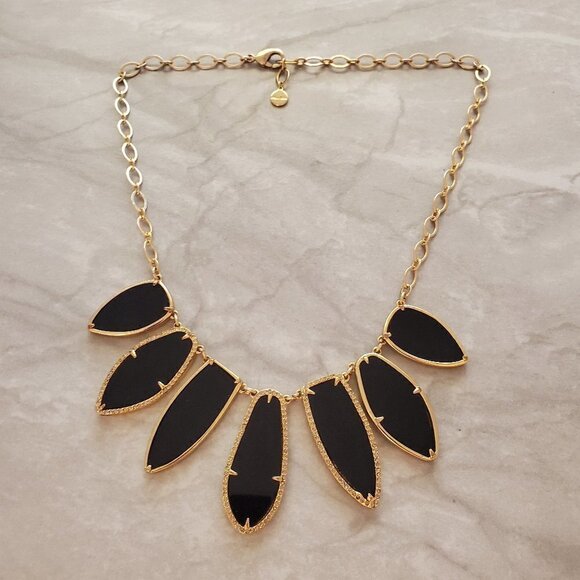 Stella & Dot Jewelry - ✨ Stella and Dot Allegra Black Enamel Rhinestone Crystal Pave Statement ✨